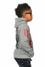 Boys Beau Vintage Grey Graphic Hoodie