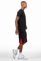 Sana Black Relaxed T-Shirt/Short Set