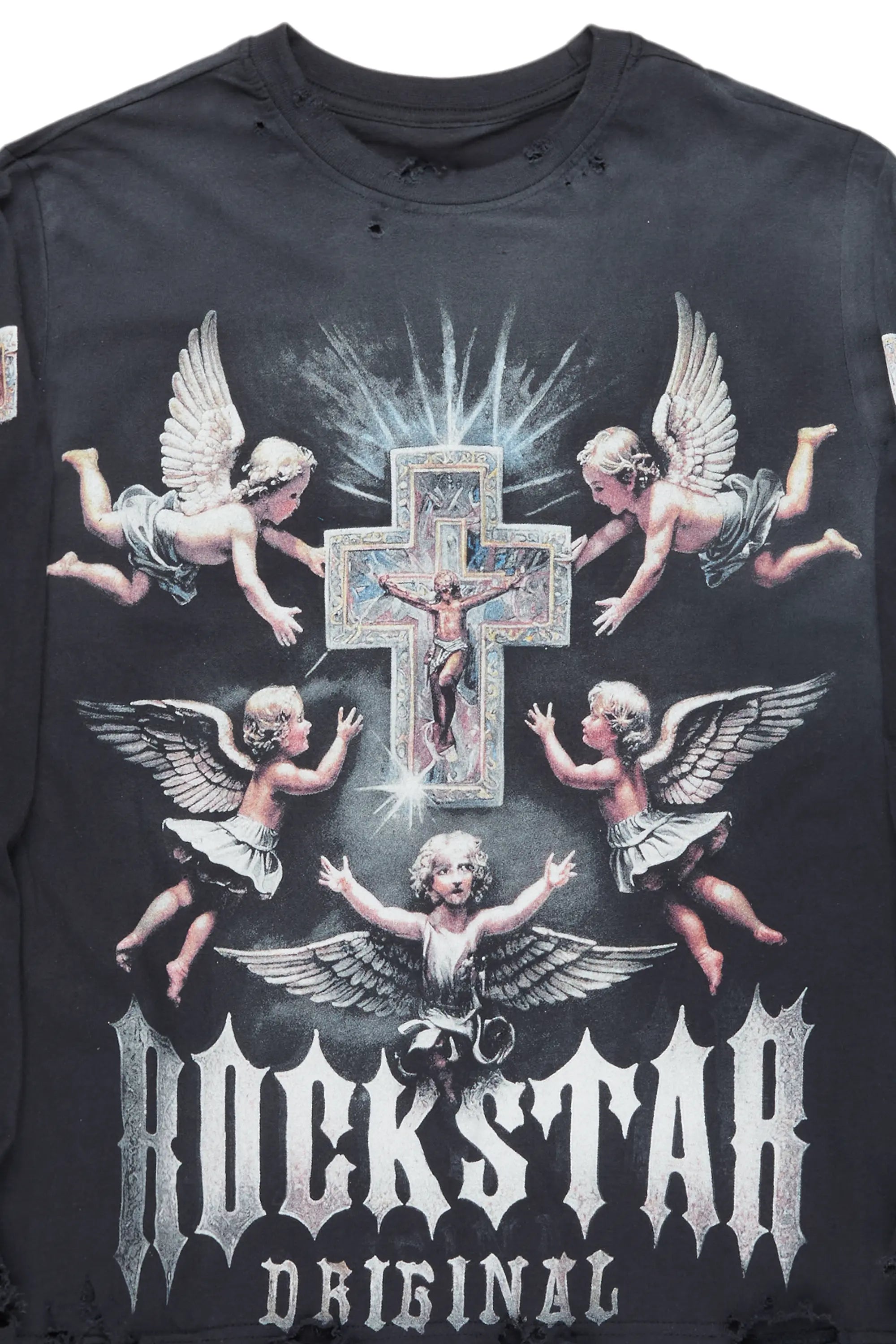 Adem Black Long Sleeve Graphic T-Shirt