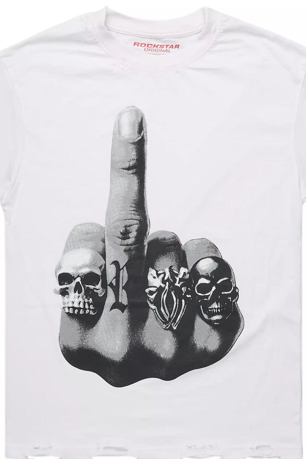 Ummar White Oversized Graphic T-Shirt