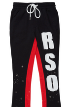 Brandi Black Stacked Track Pant