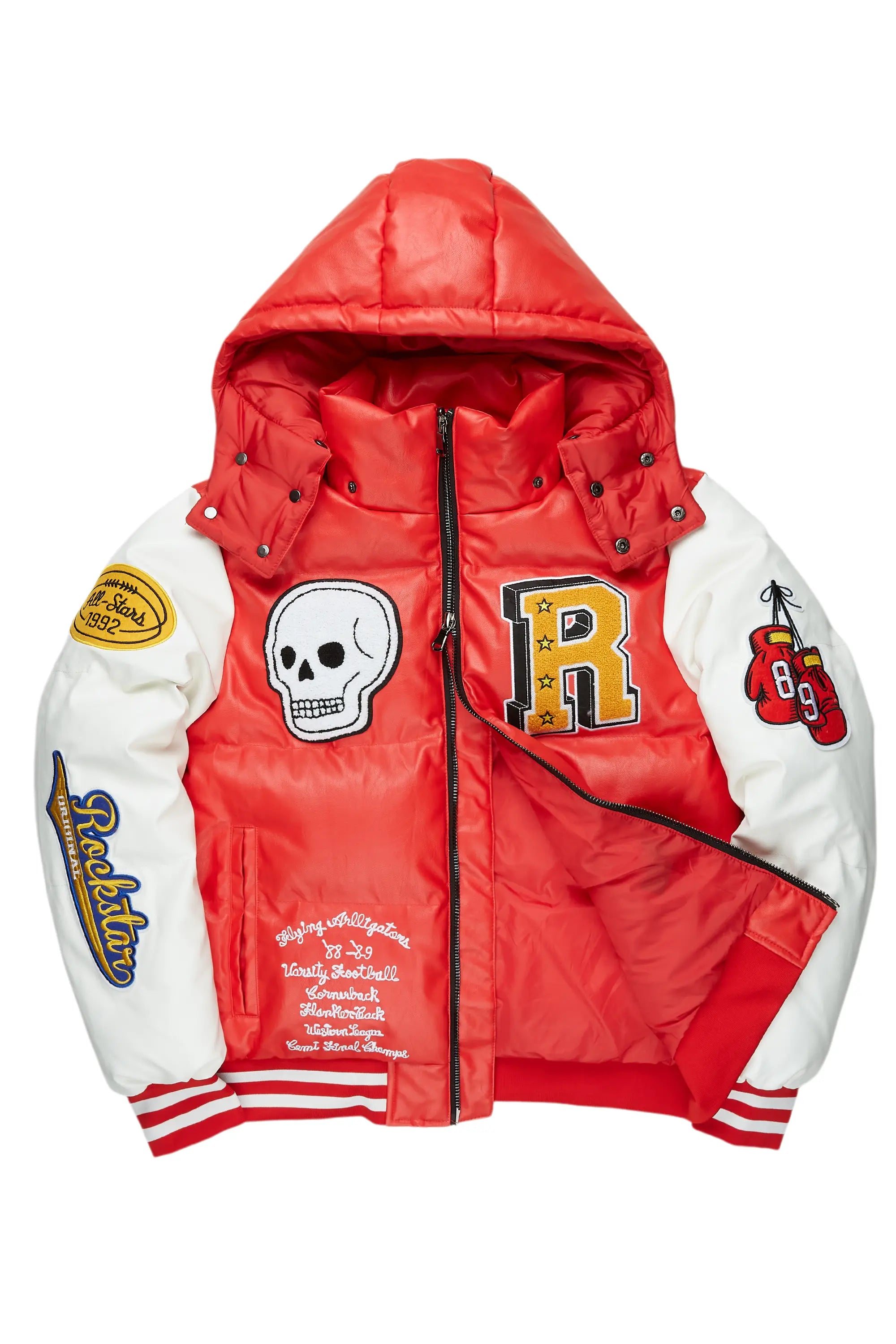 Shaniqua Red Oversized Puffer Jacket