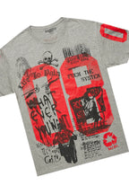 Grill Heather Grey/Red T-Shirt/Denim Short Set