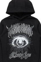 Boys All Eyes Black Graphic Hoodie