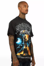 Liberta Black/Multi Oversized Graphic T-Shirt