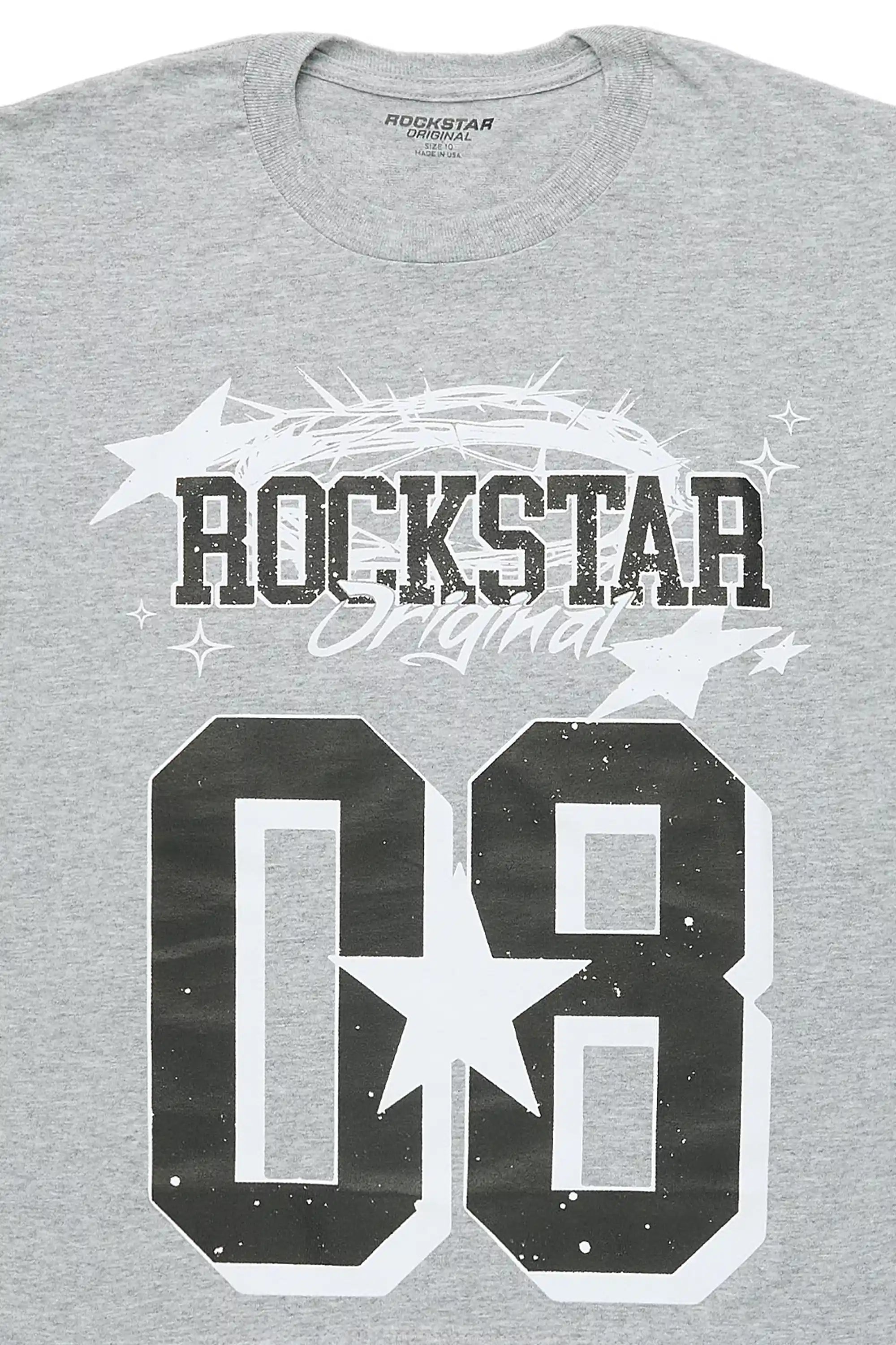 Boys Allstar Grey/Black Graphic Muscle T-Shirt