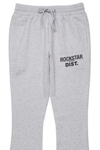 Alpine Rhinestone Heather Grey Stacked Flare Pant