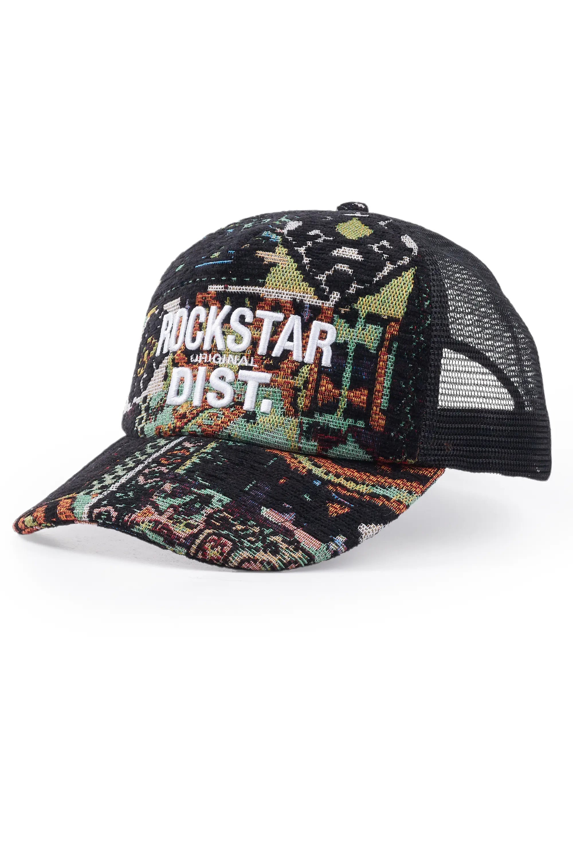 Tashyla Green Tapestry Trucker Hat