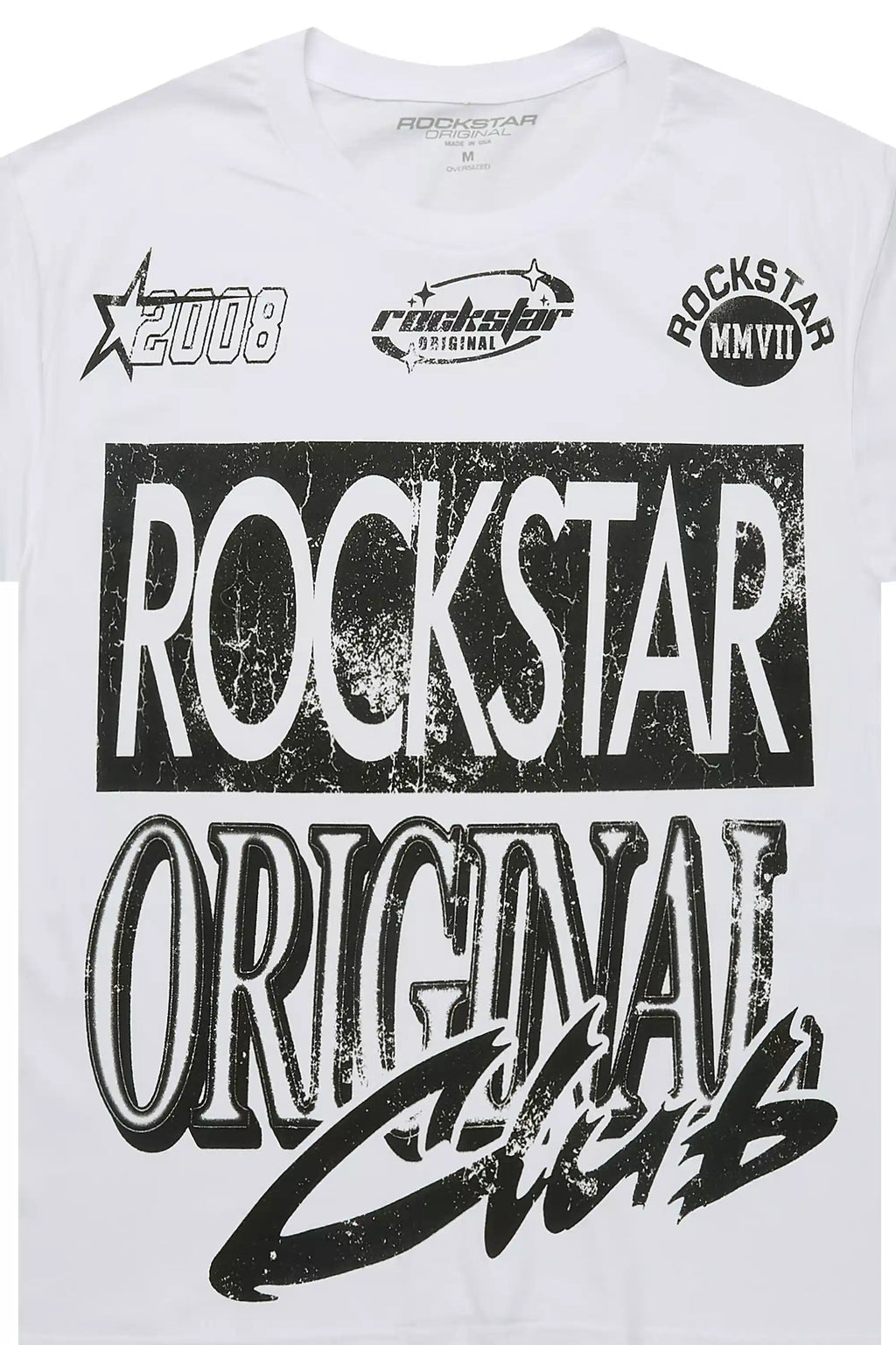 Rylok White/Black Oversized Graphic T-Shirt