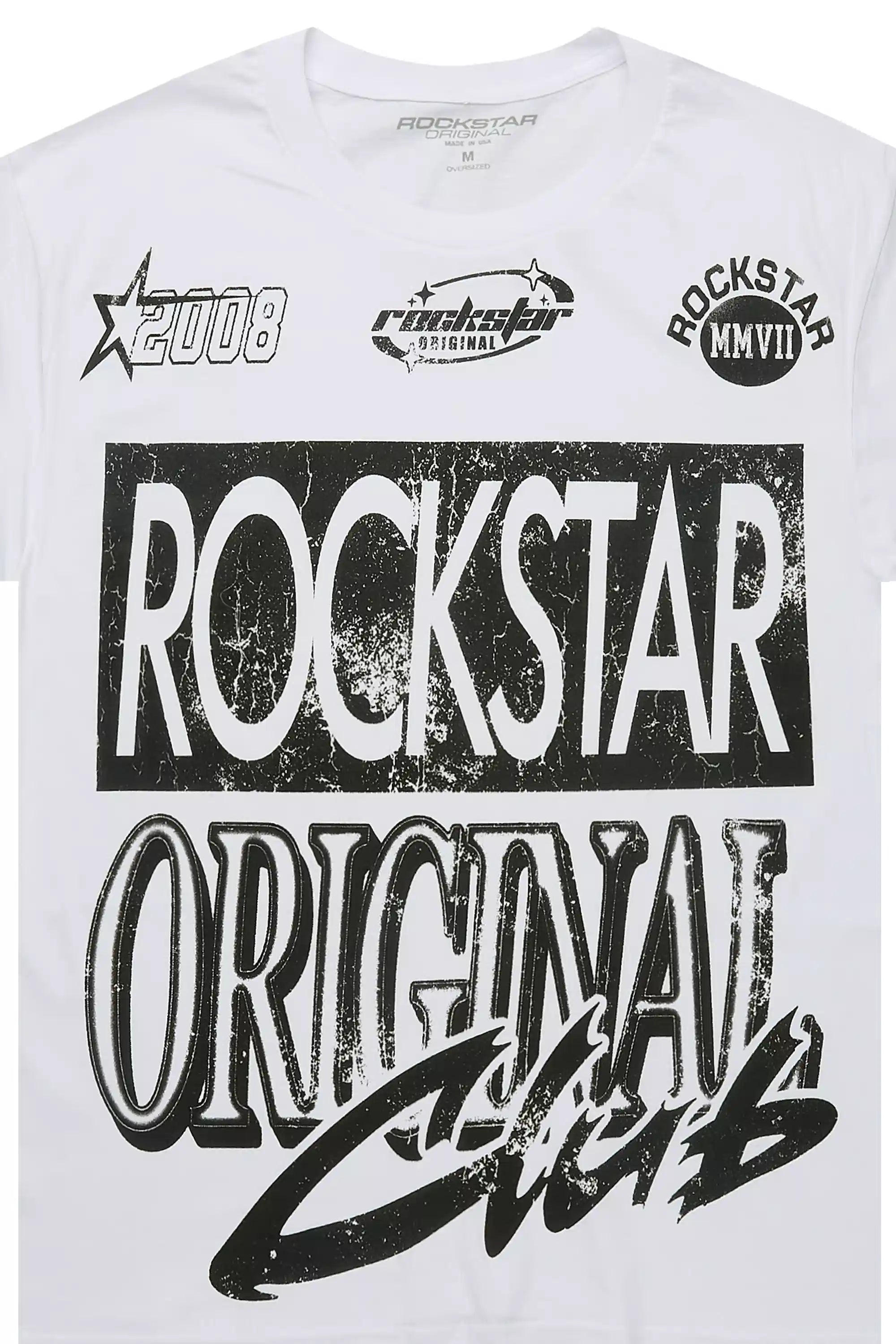 Rylok White/Black Oversized Graphic T-Shirt