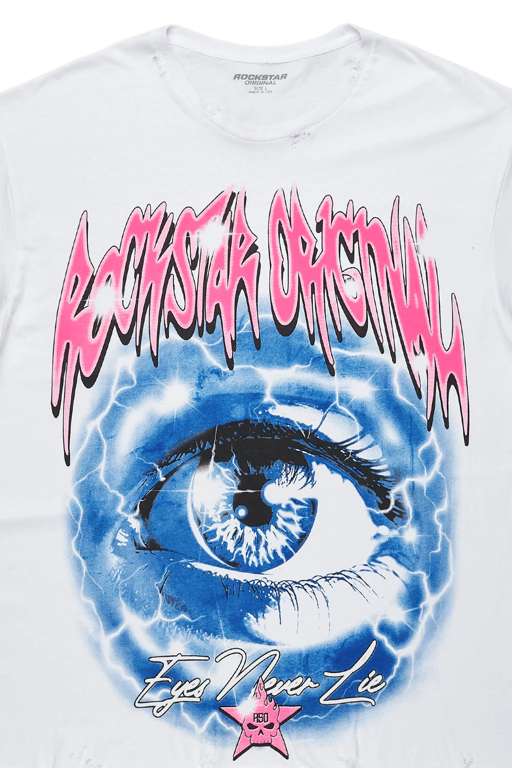 Pello White Oversized Graphic T-Shirt