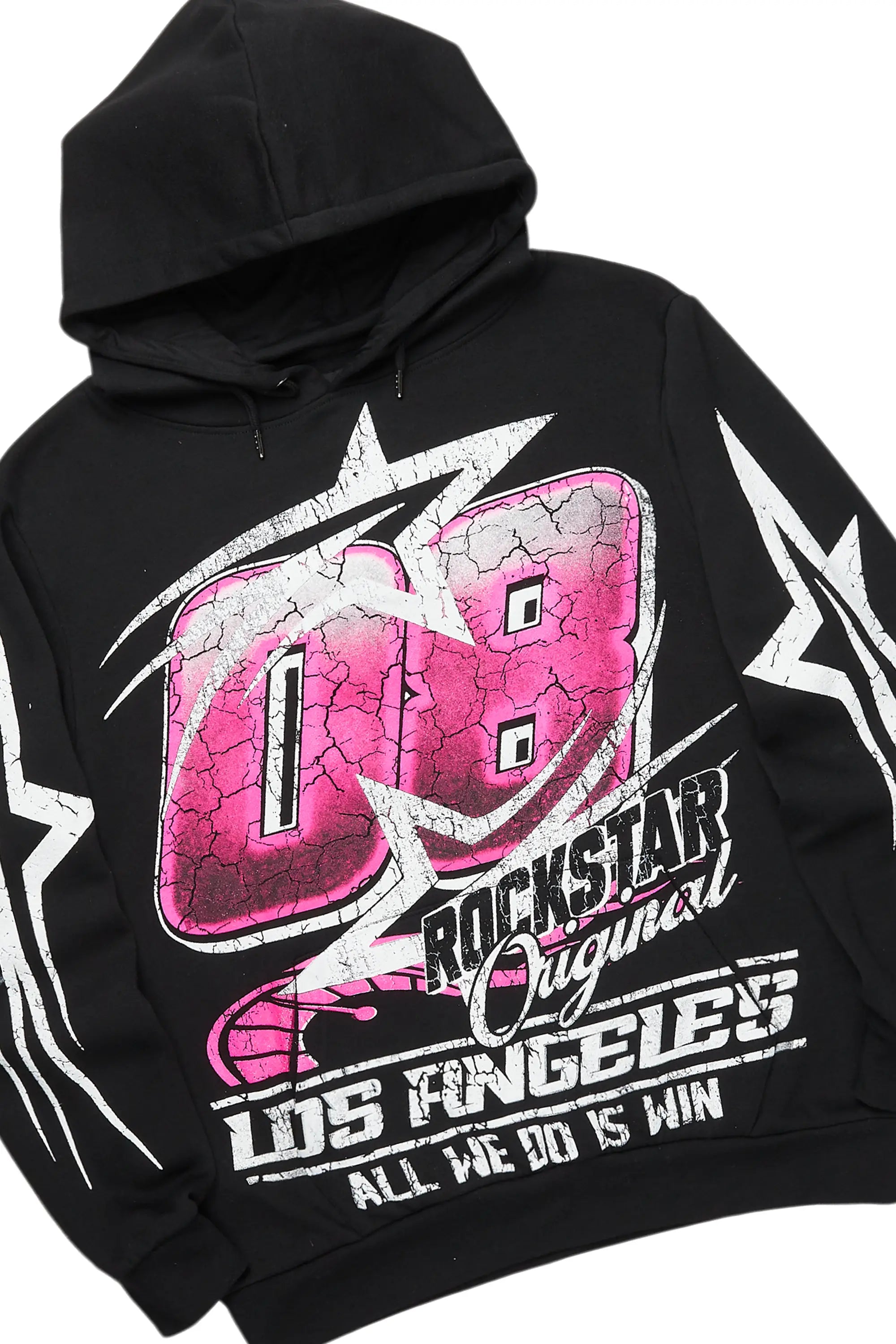 Kastell Black Hoodie/Stacked Flare Track Pant Set