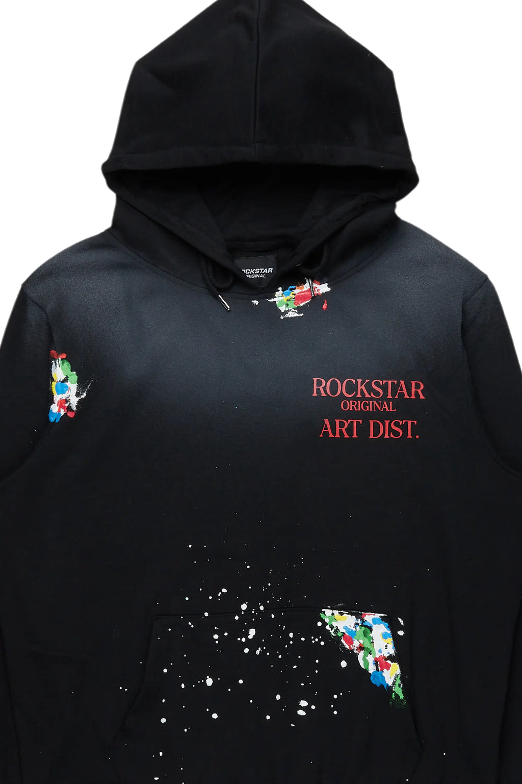 Rockstar Art Dist. Black/Red Graphic Hoodie