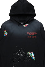 Rockstar Art Dist. Black/Red Graphic Hoodie