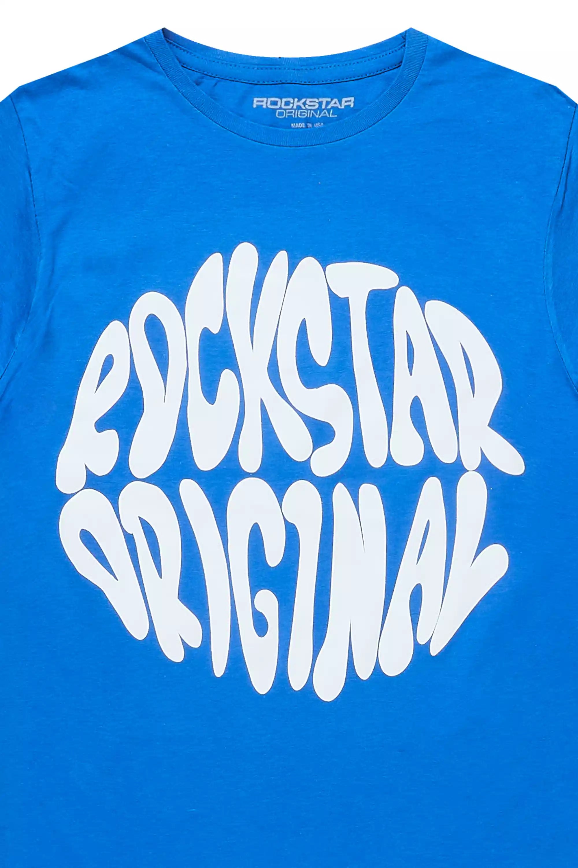 Boys Thierry Royal Blue/White Graphic T-Shirt