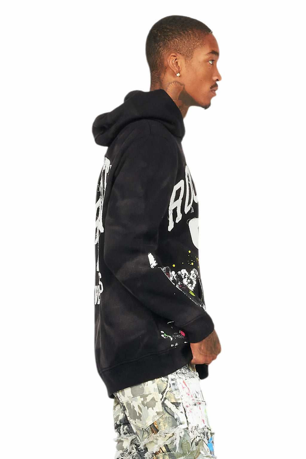 Balta Black Graphic Painter Hoodie