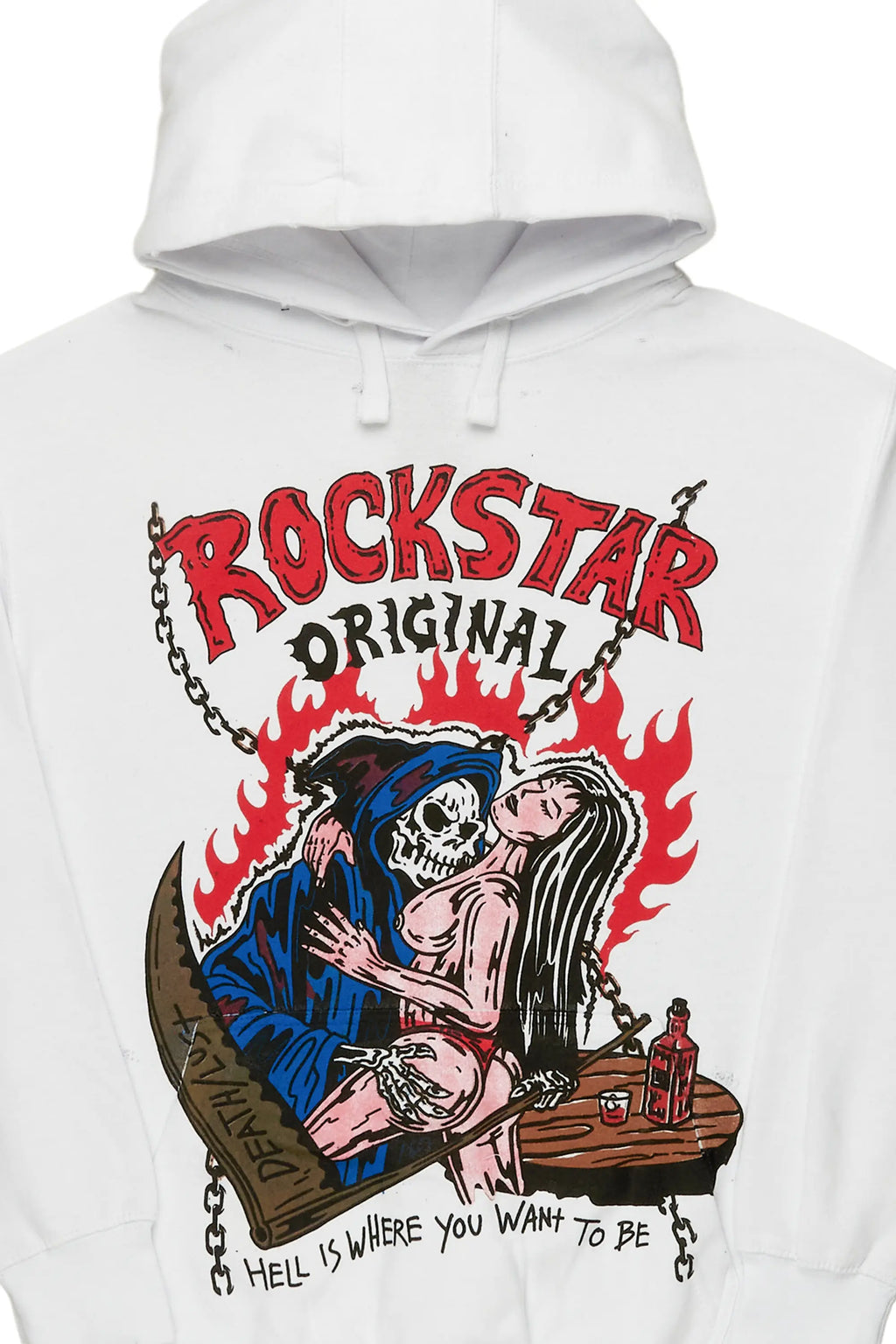 Vale White Graphic Hoodie