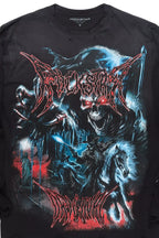 Rix Black/Red Long Sleeve Graphic T-Shirt