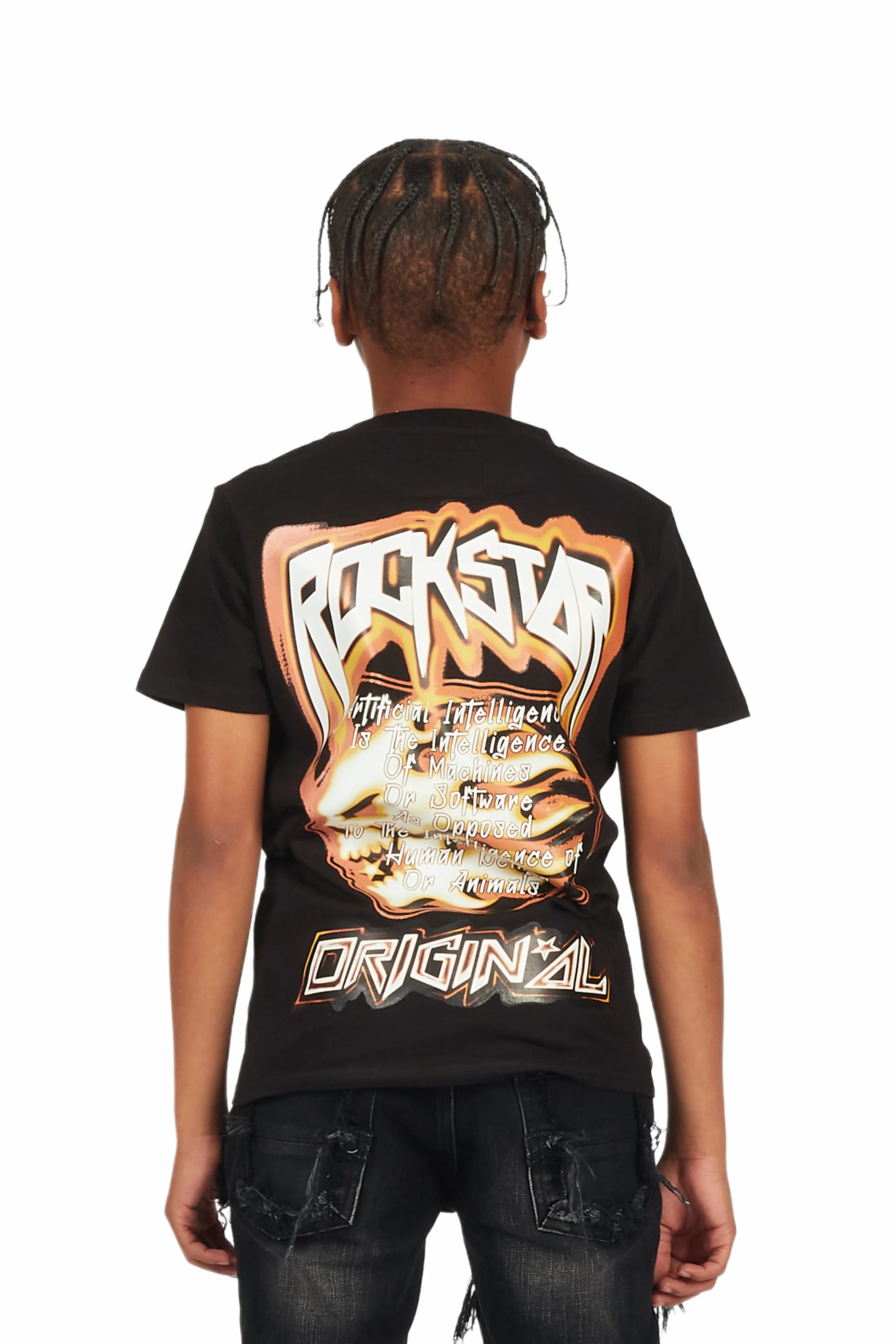 Boys Taranis Black Graphic T-Shirt