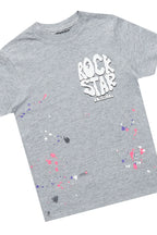 Girls Adrina Grey/Blue T-Shirt Denim Short Set