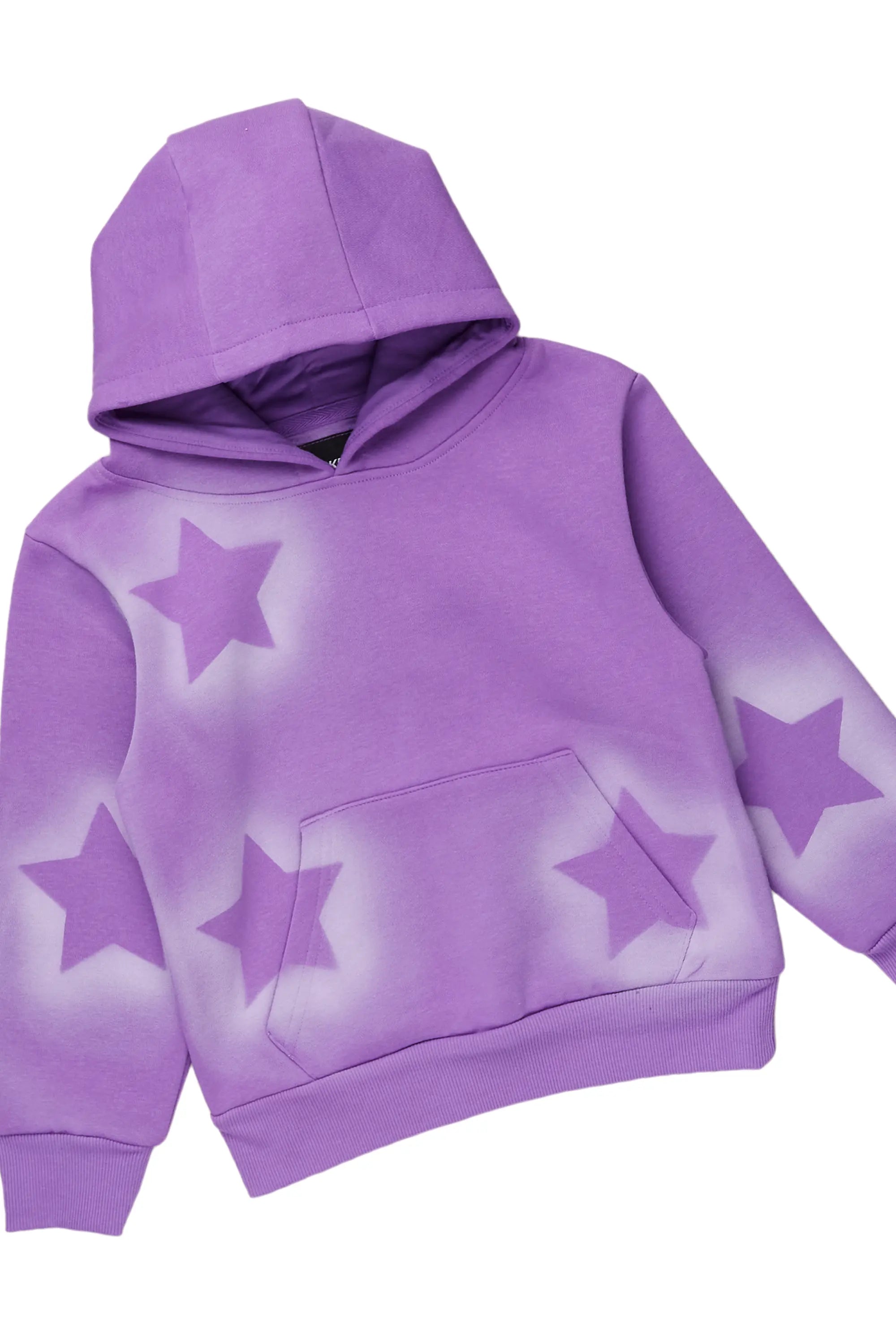 Girls Sophie Purple Stacked Pant Set