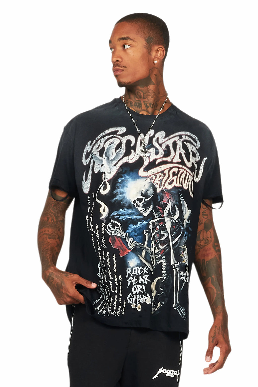 Danby Black/Red Graphic Oversized T-Shirt