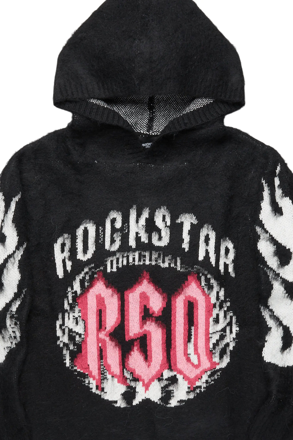 Boaz Black Graphic Mohair Hoodie