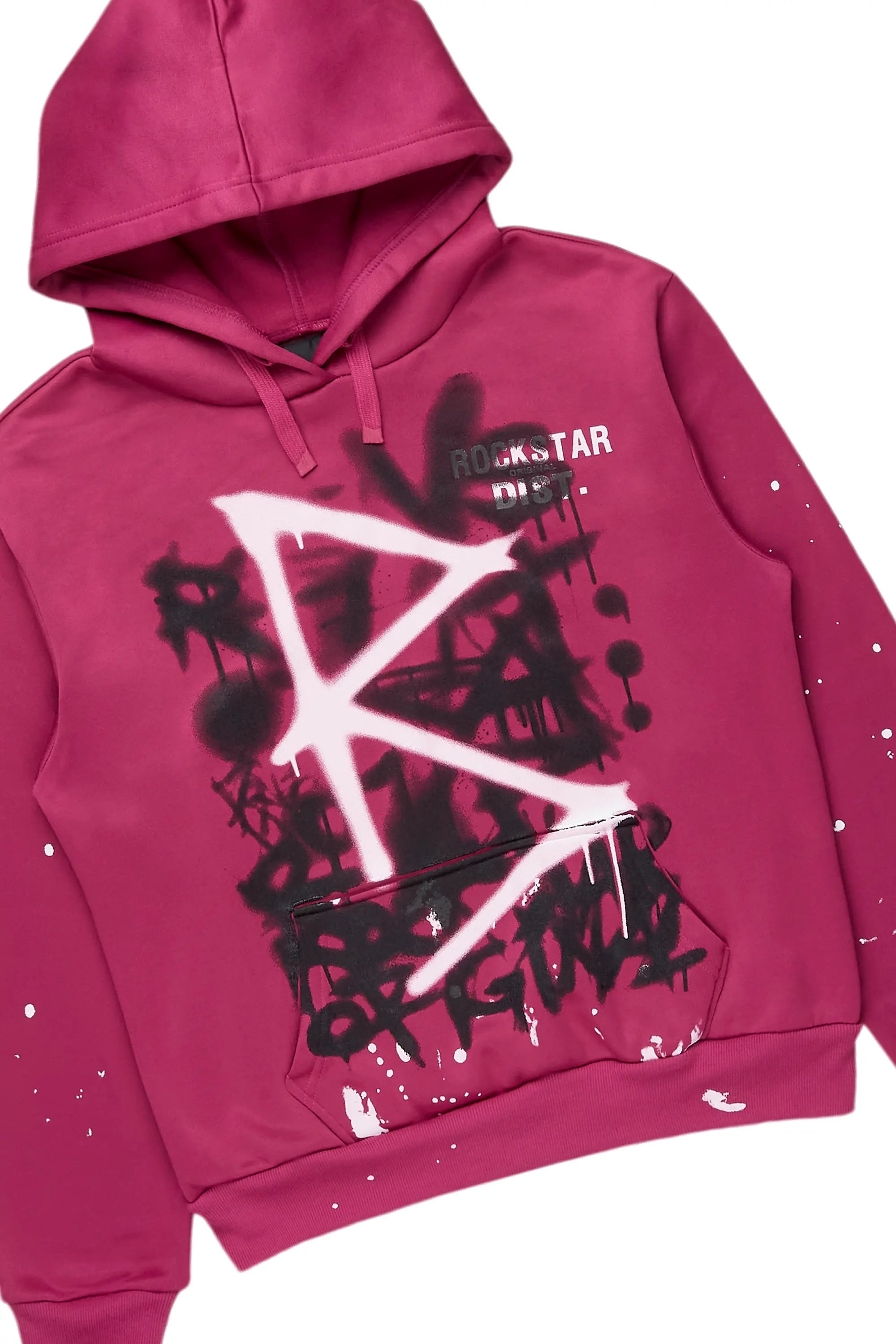 Maisha Black/Fuchsia Hoodie/Super Stacked Jean Set