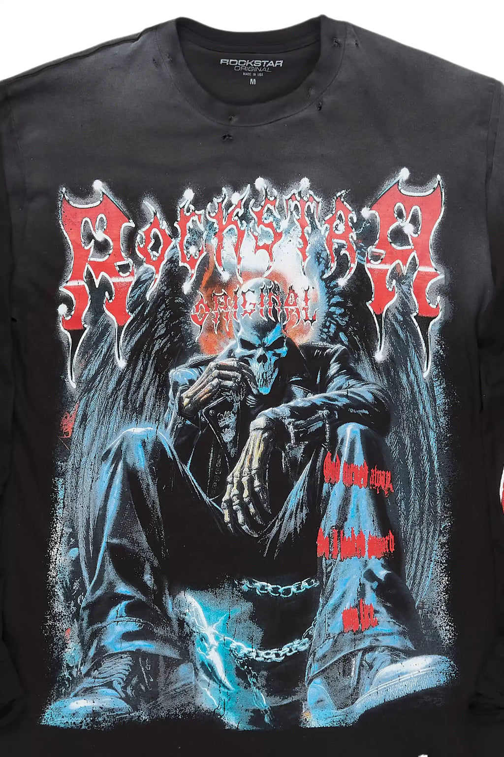 Krowne Black/Red Long Sleeve Graphic T-Shirt