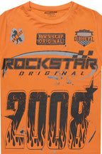 Boys Amos Orange/Black Graphic T-Shirt