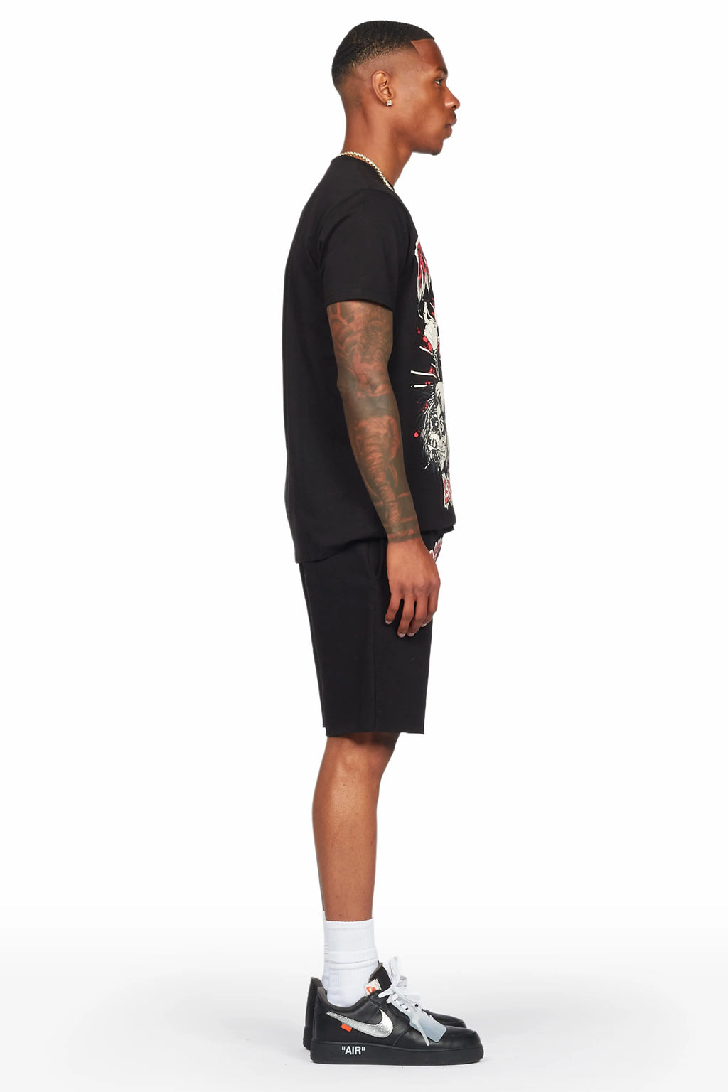 Tabor Black T-Shirt/Short Set