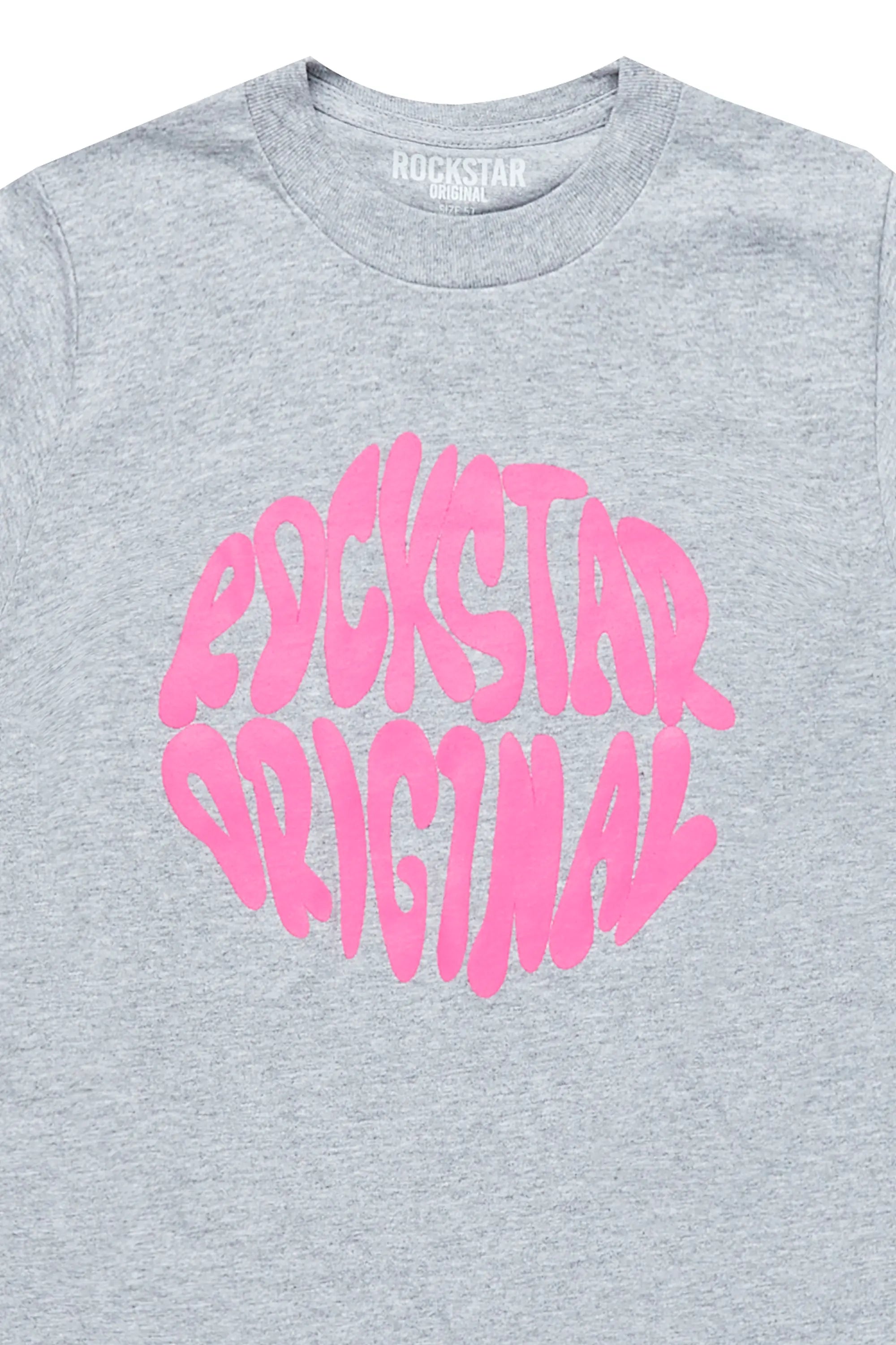 Girls Beena Grey Graphic T-Shirt