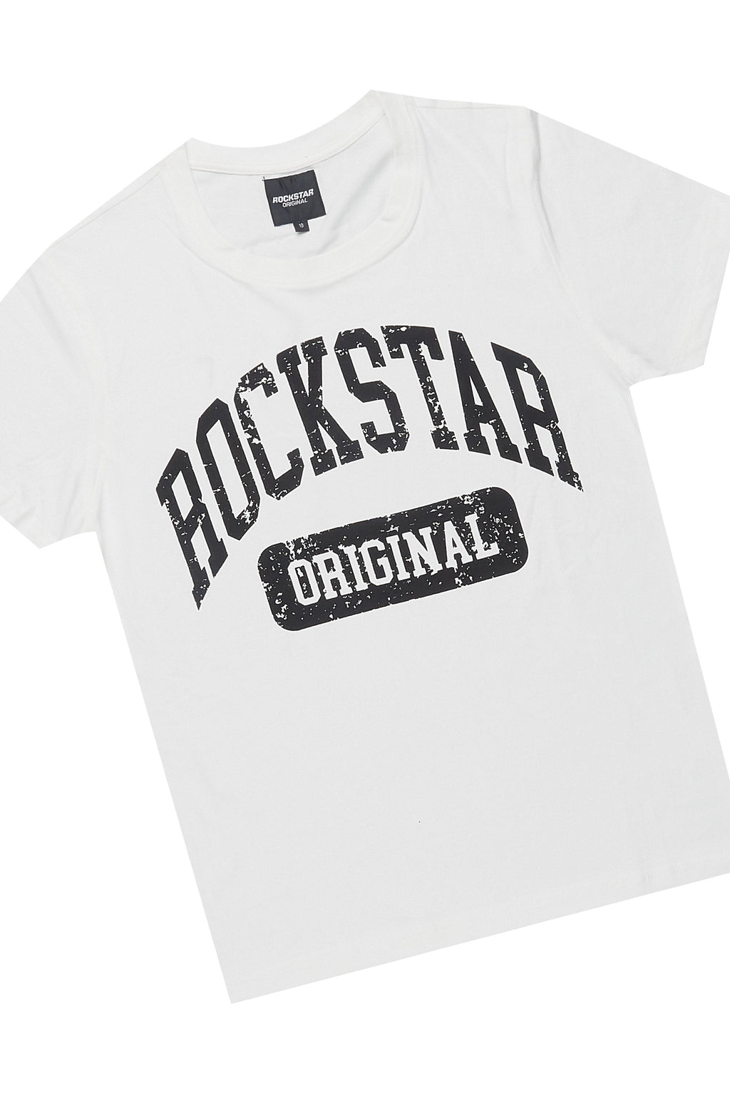 Boys Jain White& Beige T-Shirt/Short Set