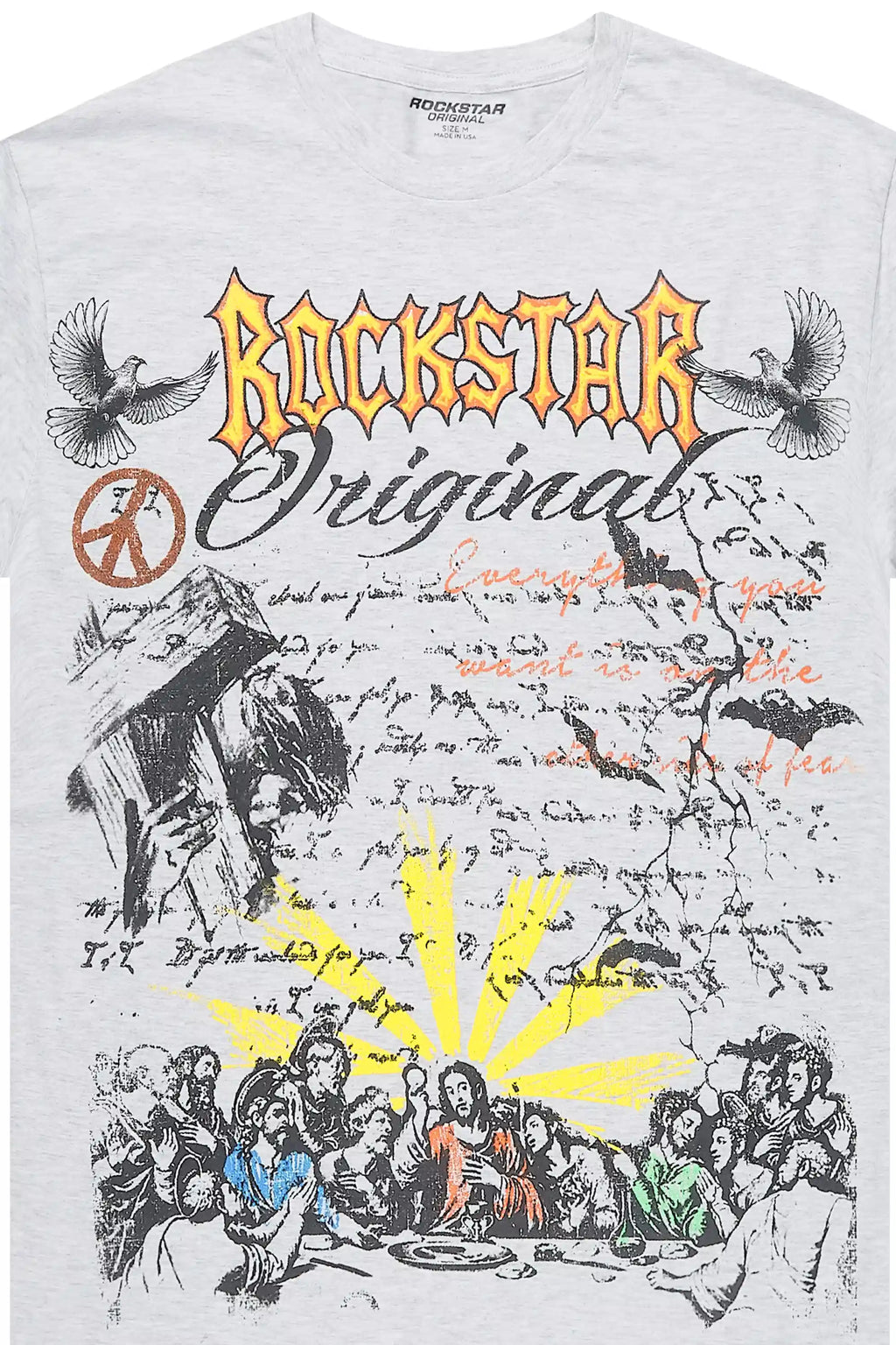 Super Sketch Heather Grey/Multi Oversized Graphic T-Shirt