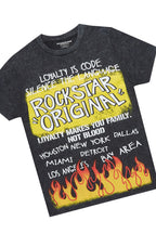 Boys Beno Black/Grey T-Shirt/Stacked Flare Pant Set