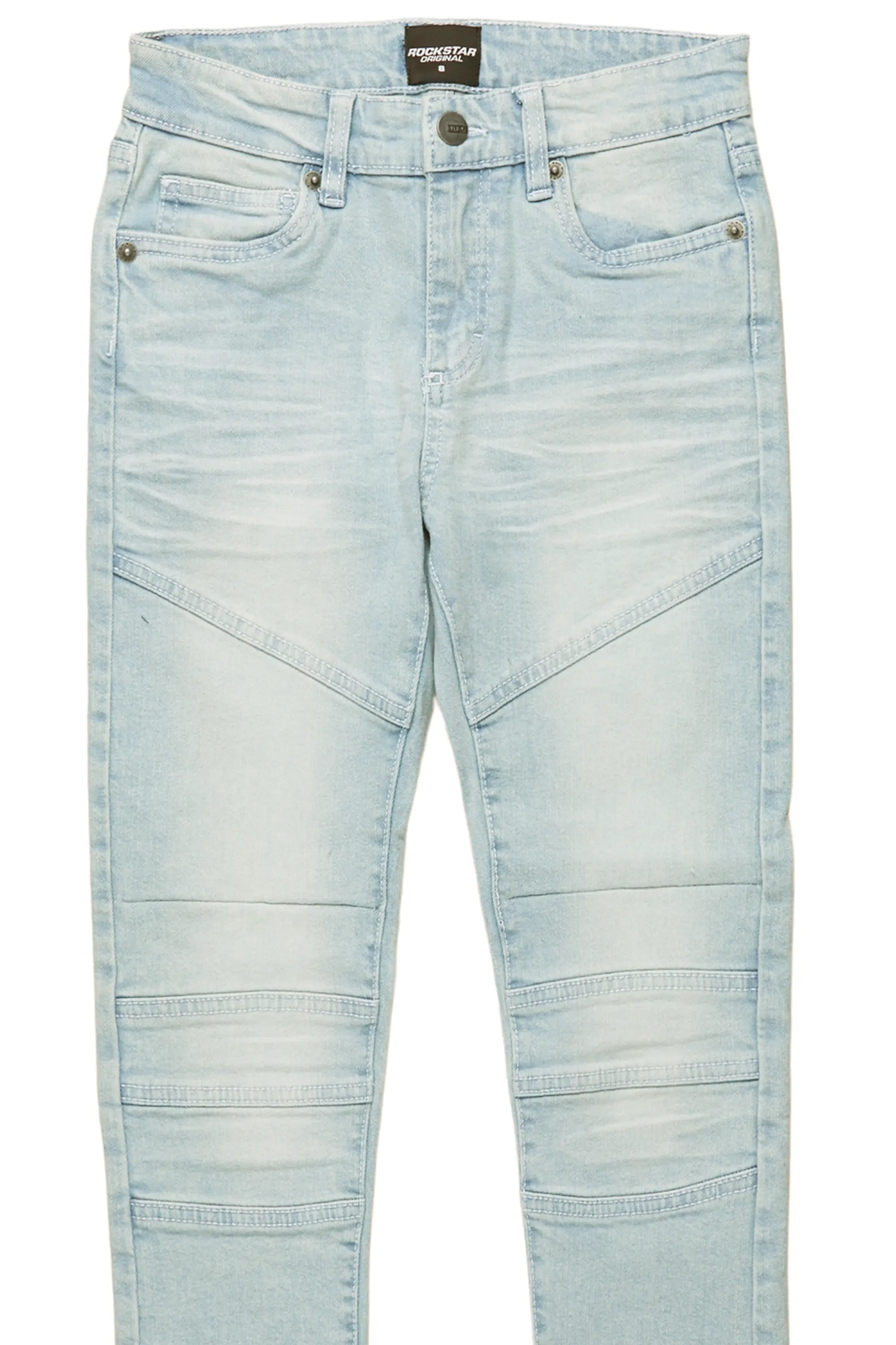 Girls Hale Blue Biker Skinny Jean