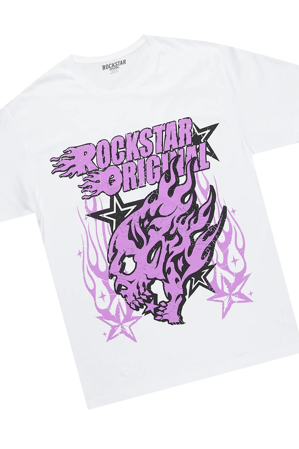 Smitty Purple/White T-Shirt/Stacked Flare Pant Set