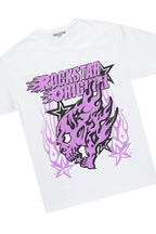 Smitty Purple/White T-Shirt/Stacked Flare Pant Set