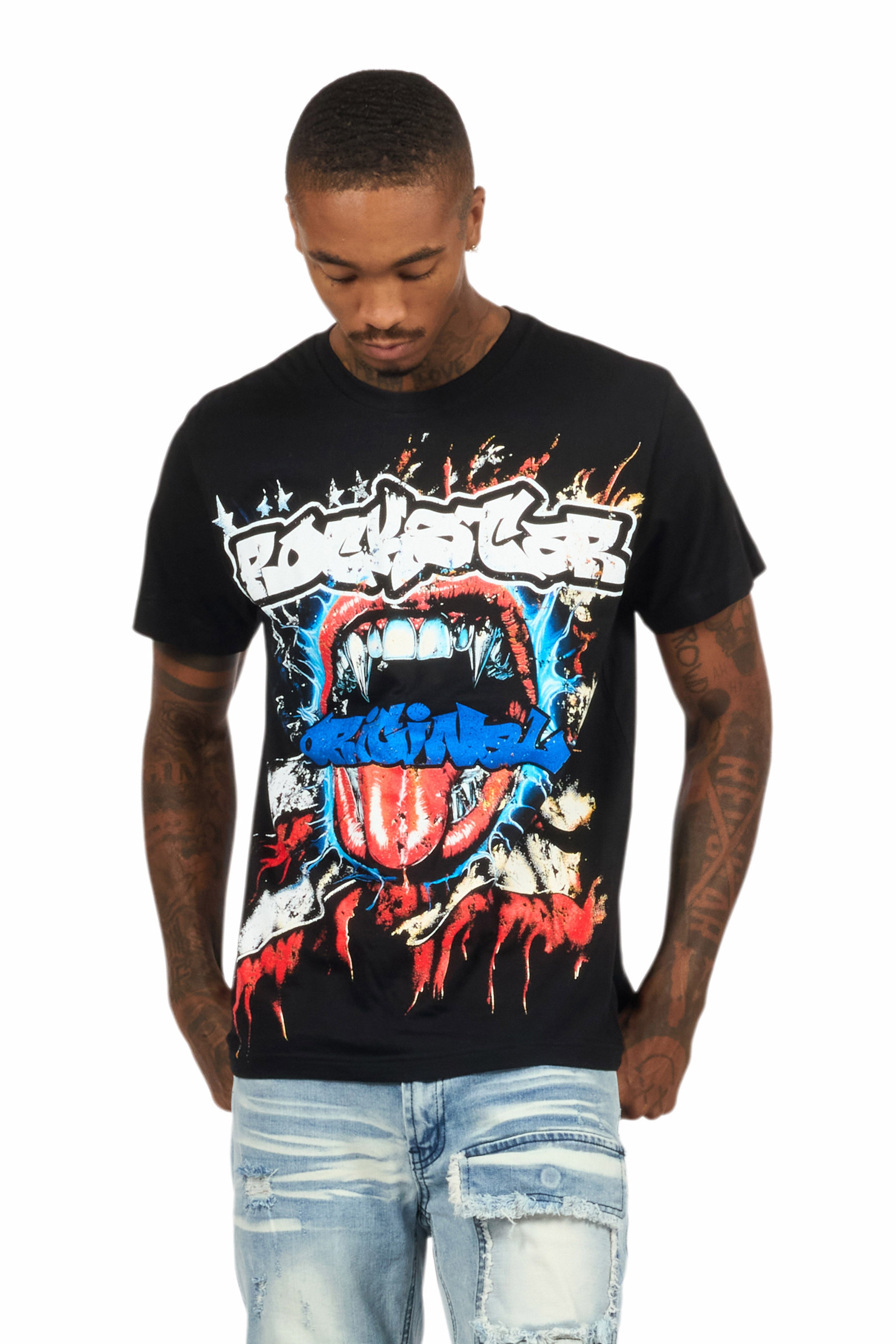 Lennox Black Graphic T-Shirt