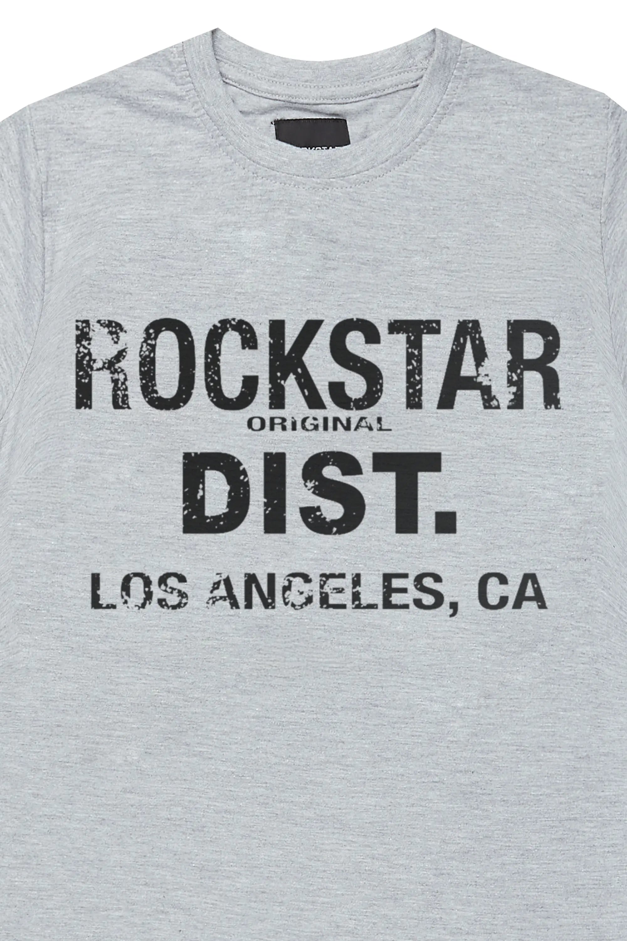 Boys Koen Grey/Black Graphic T-Shirt