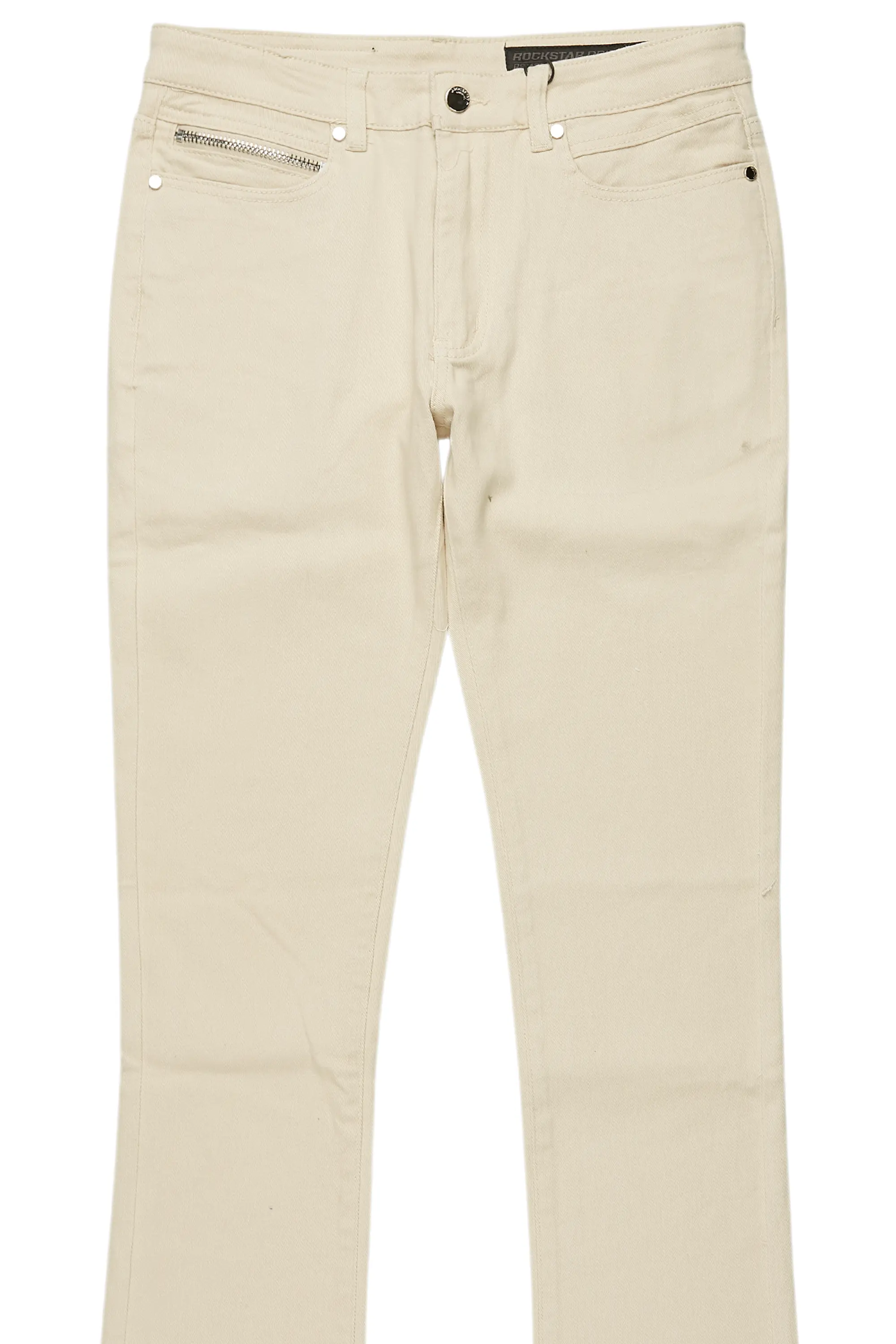 Dag Beige Stacked Flare Jean