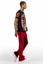 Grill Black T-Shirt/Baggy Stacked Pant Set