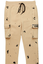 Radko Khaki Stacked Flare Cargo Pants