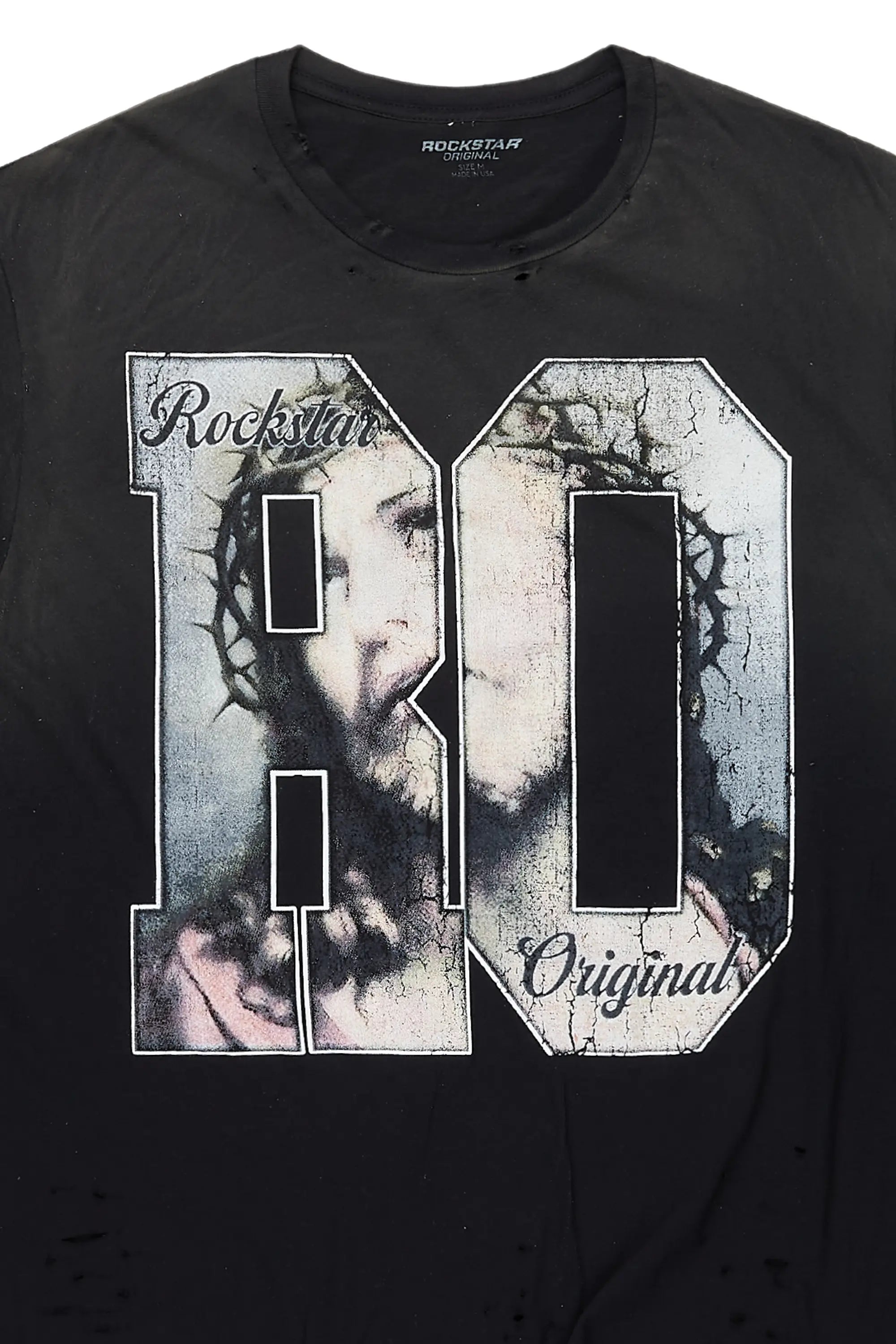 Lainer Black Graphic Oversized T-Shirt