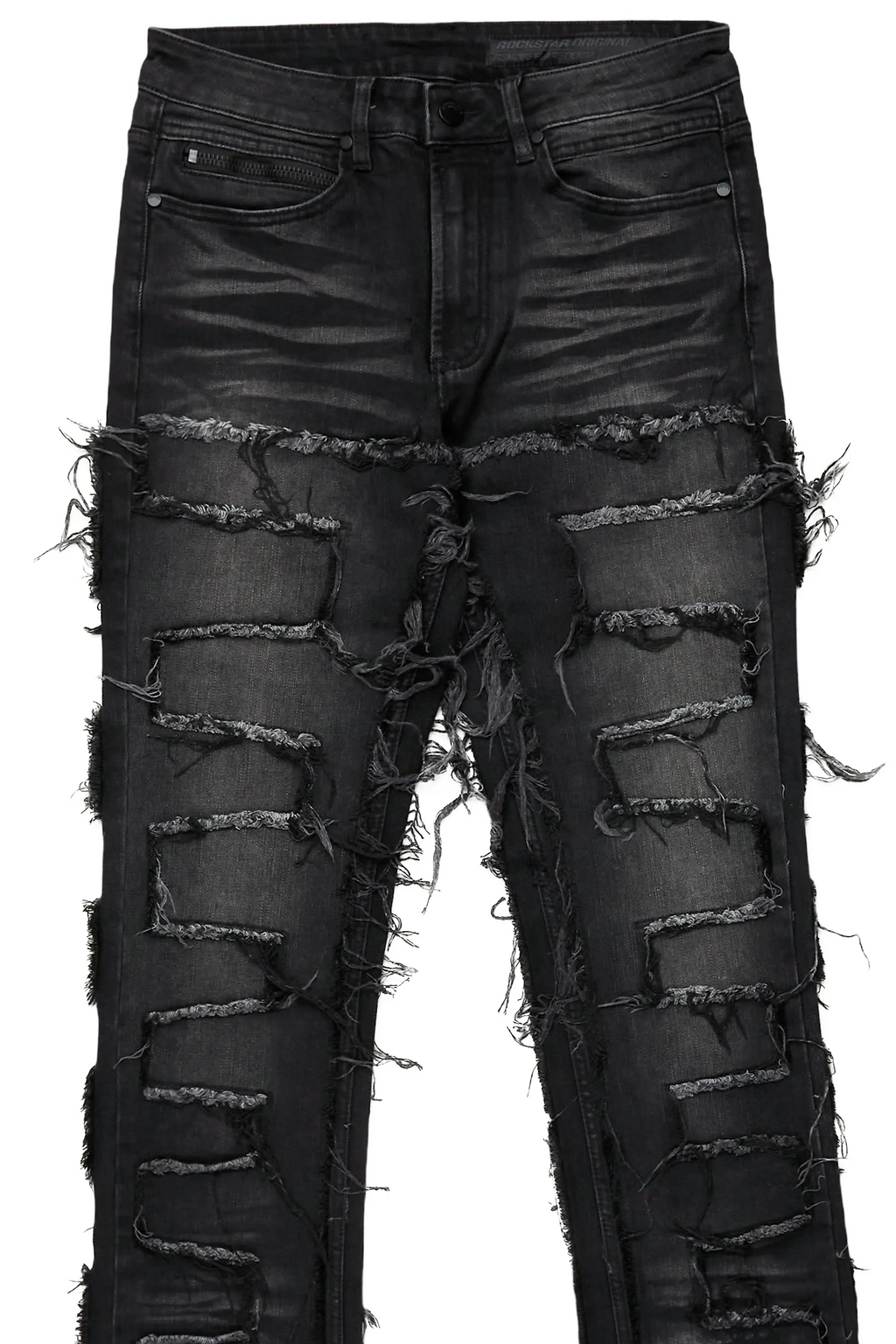 Shake Dark Grey Stacked Flare Jean