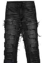 Shake Dark Grey Stacked Flare Jean