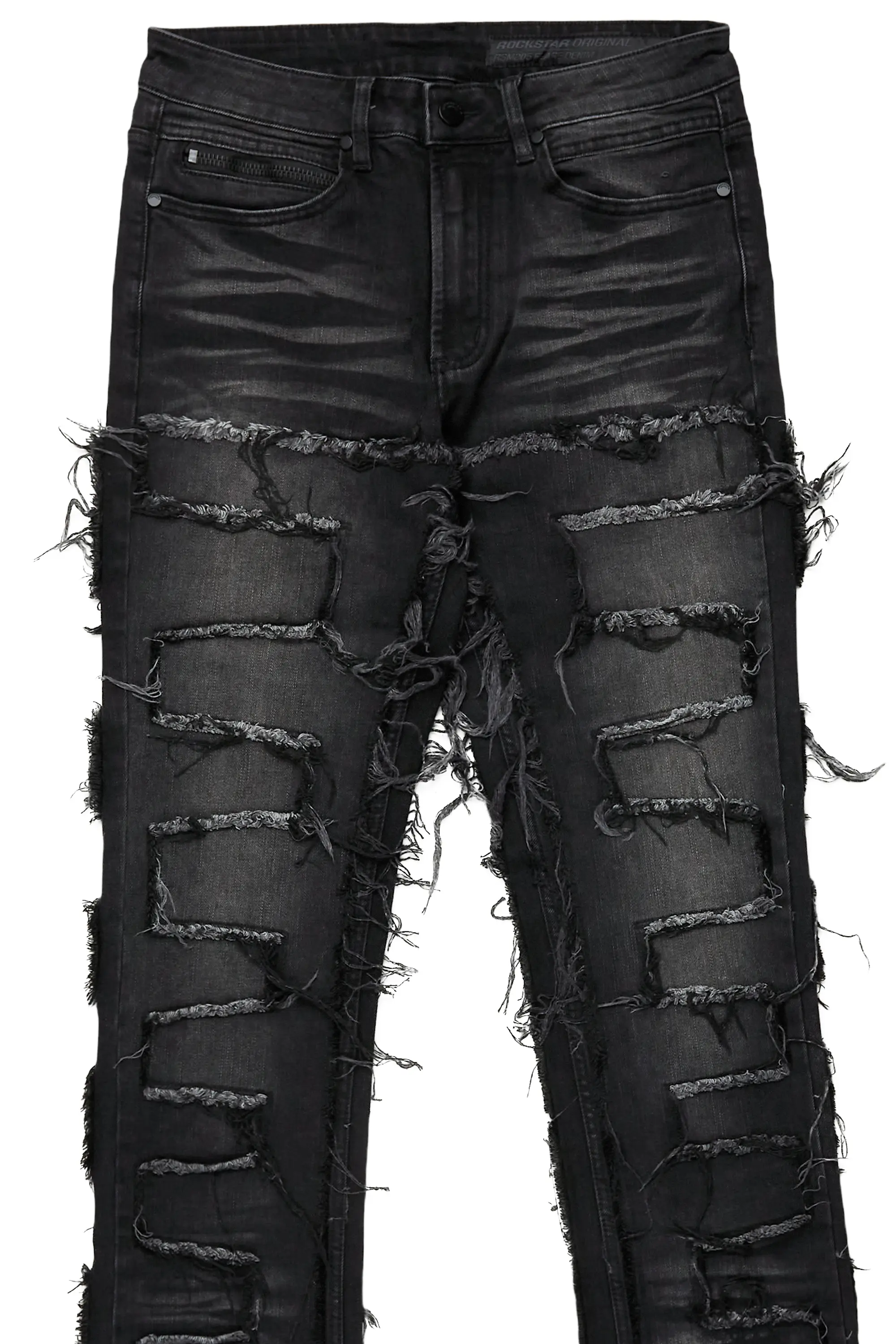 Shake Dark Grey Stacked Flare Jean