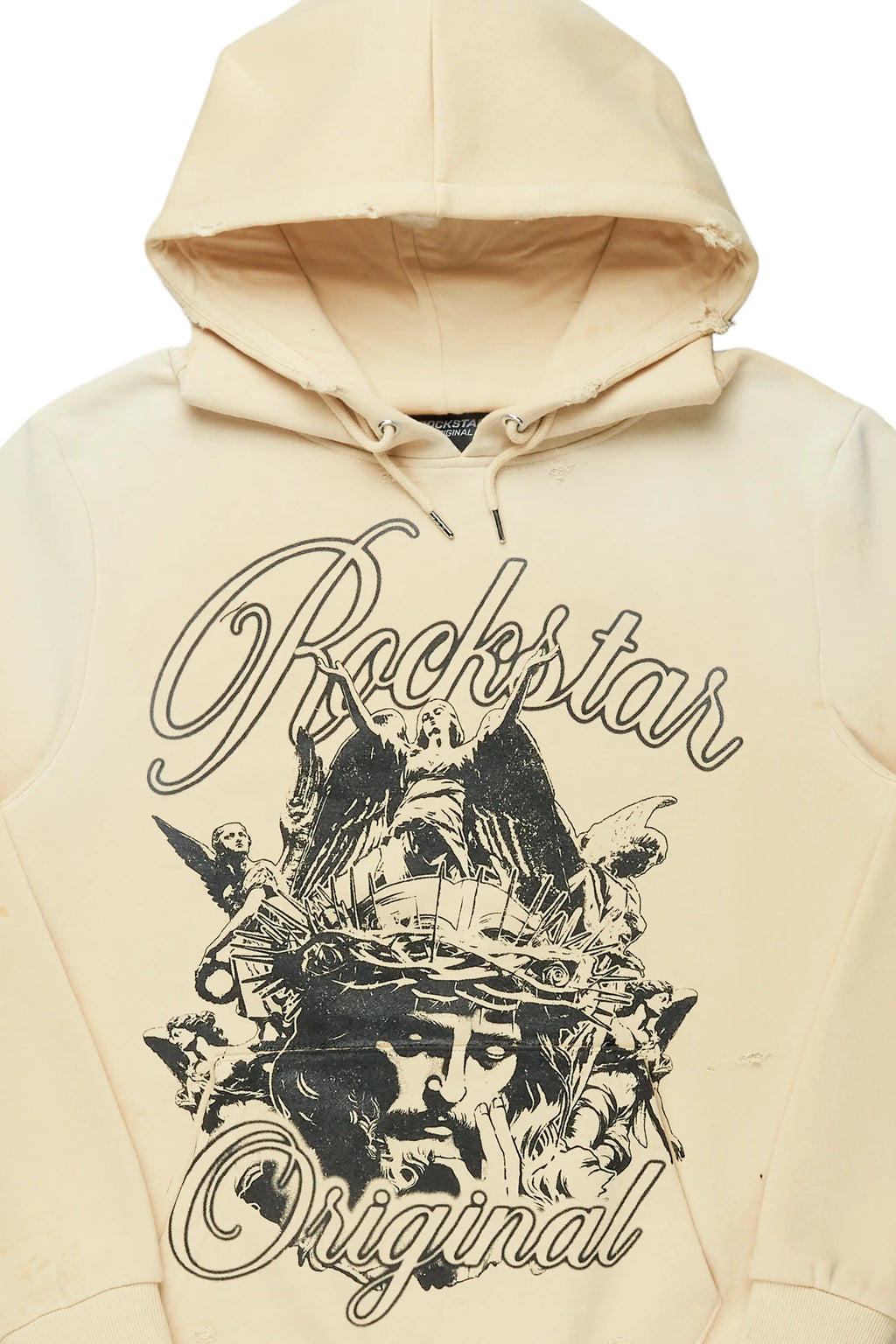 Finna Beige Graphic Hoodie