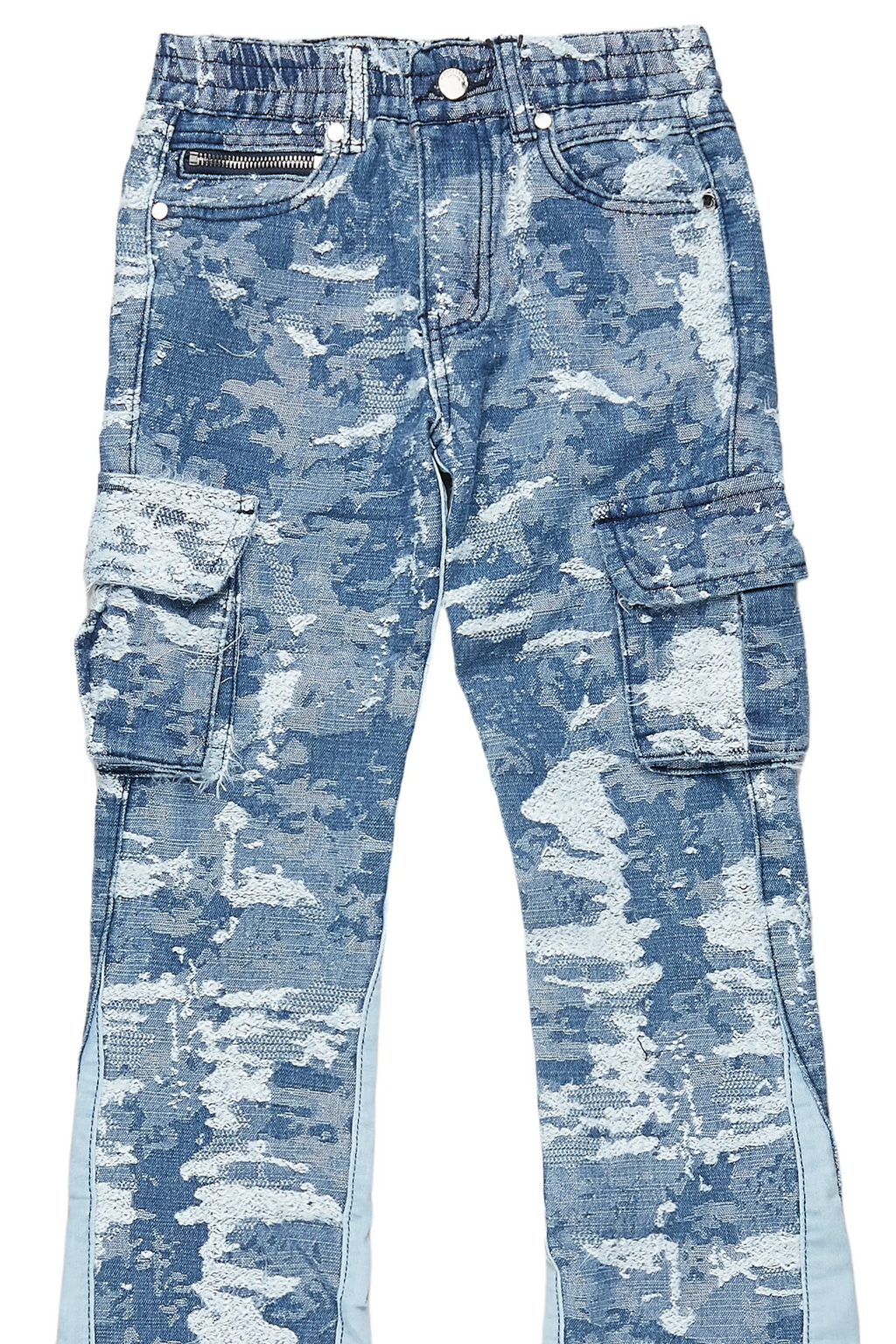 Boys Bower Dark Blue Stacked Flare Jean