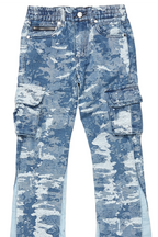 Boys Bower Dark Blue Stacked Flare Jean